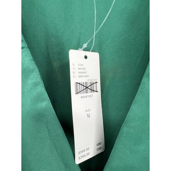 Anthropologie Nikasha Embroidered Satin Dress Size Medium V-neck - Picture 10 of 11